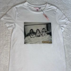 Limited Edition VS Angel Tee Shirt with Gold Glitter